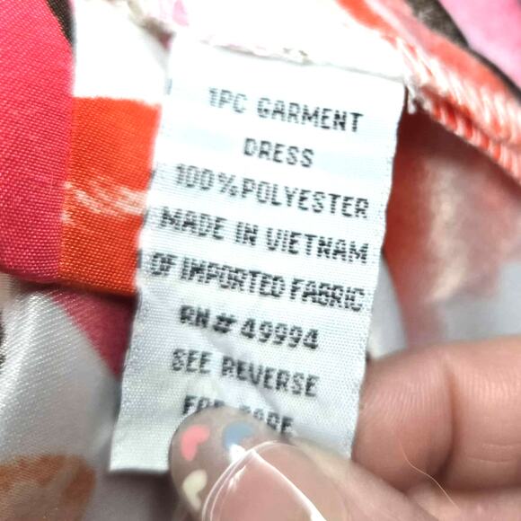 R&M Richards Multi Tropical Bloom Sleeveless Dress Size 20W - Picture 4 of 4